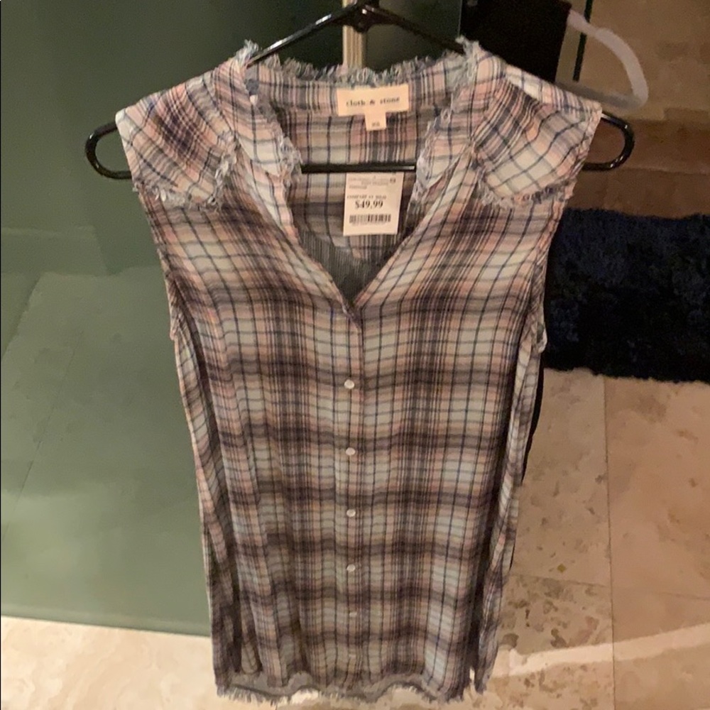 Cloth&Stone plaid dress